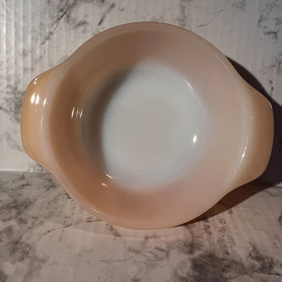 Fire King Peach Lustreware Oven Ware 5" Soup Bowl - Picture 2 of 4